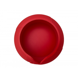 Red Yarn bowl from the top